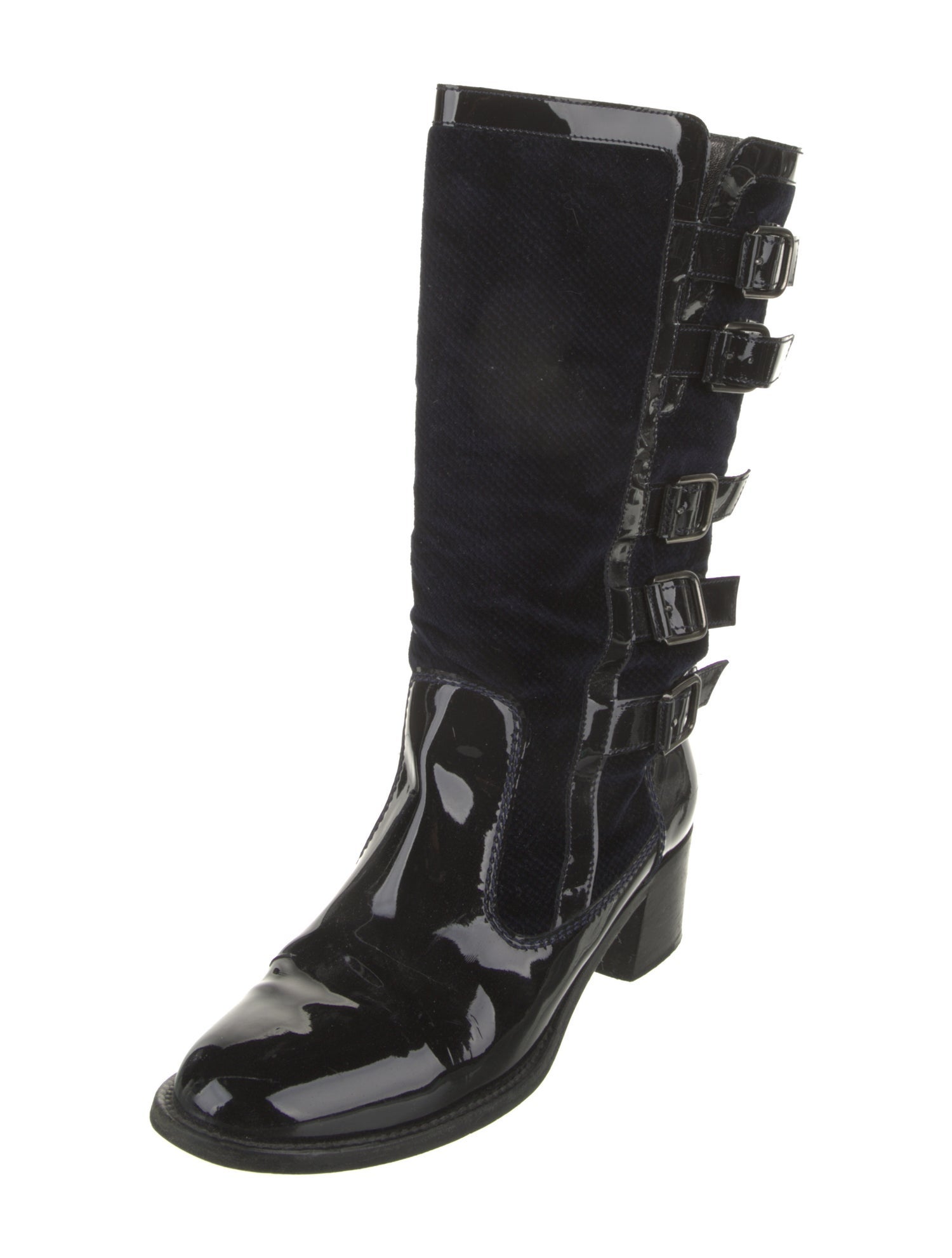 Chanel Suede Combat Boots