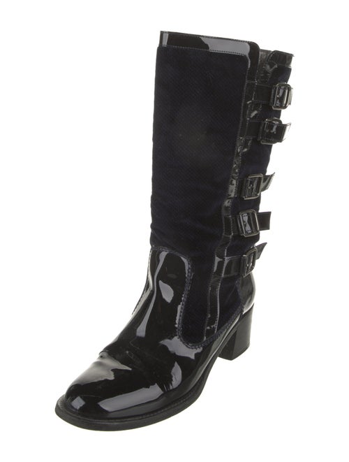Chanel Suede Combat Boots