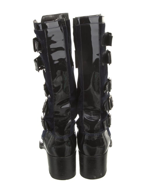 Chanel Suede Combat Boots