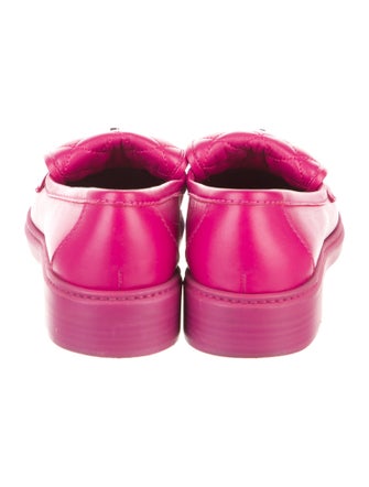 Chanel Interlocking CC Logo Leather Loafers