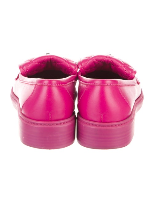 Chanel Interlocking CC Logo Leather Loafers