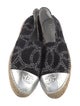 Chanel Interlocking CC Logo Tweed Espadrilles