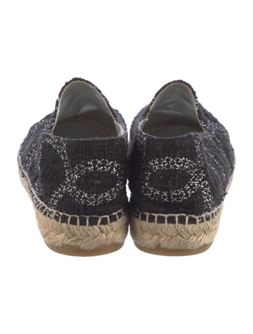 Chanel Interlocking CC Logo Tweed Espadrilles