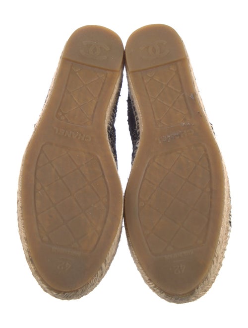 Chanel Interlocking CC Logo Tweed Espadrilles