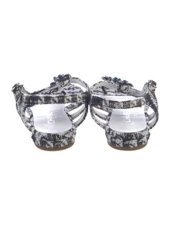 Chanel 2016 Interlocking CC Logo T-Strap Sandals