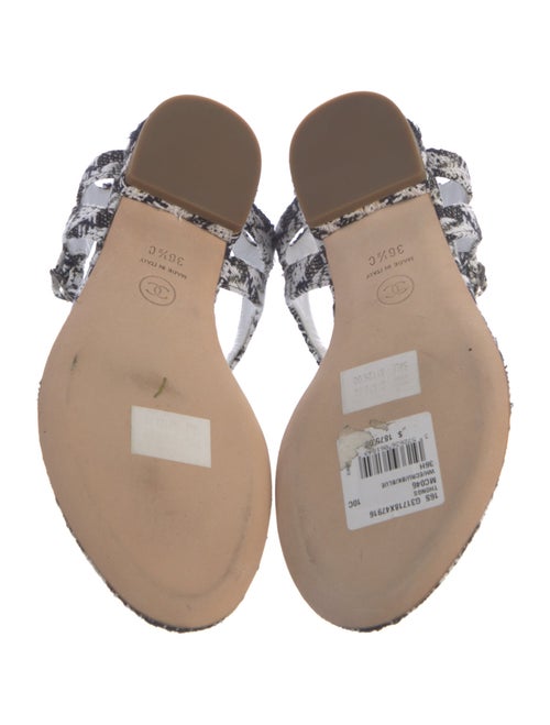 Chanel 2016 Interlocking CC Logo T-Strap Sandals