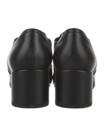 Chanel Faux Pearl Accents Leather Oxfords