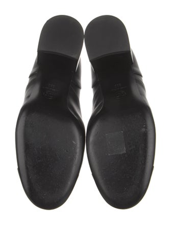 Chanel Faux Pearl Accents Leather Oxfords