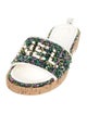 Chanel Tweed Pattern Tweed Slides