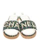Chanel Tweed Pattern Tweed Slides