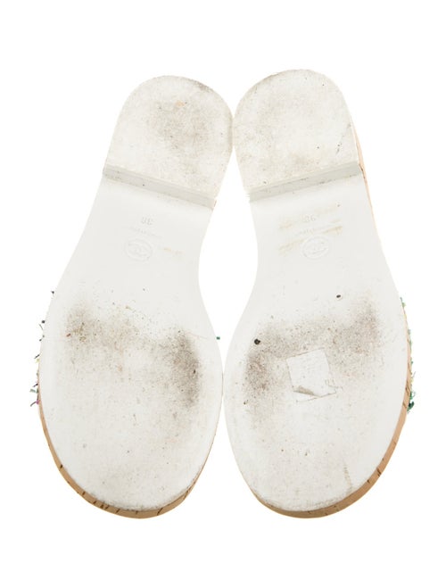 Chanel Tweed Pattern Tweed Slides
