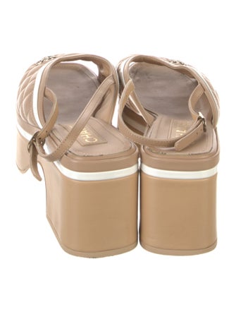 Chanel 2023 Interlocking CC Logo Slingback Sandals
