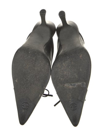 Chanel Interlocking CC Logo Leather Mules