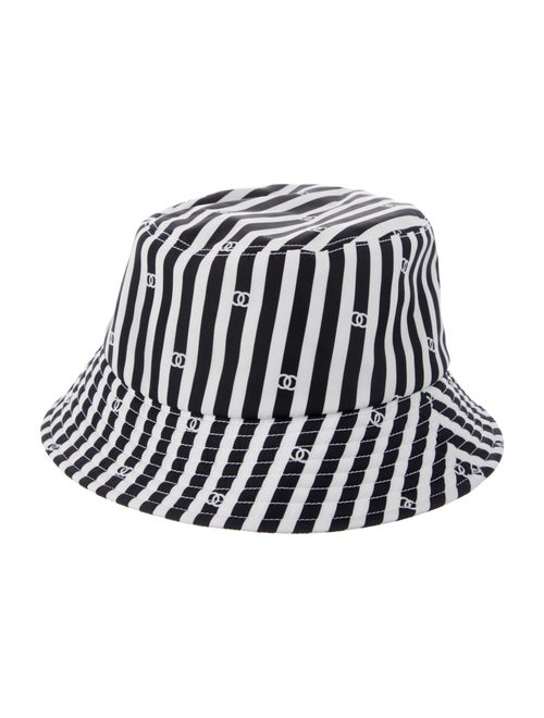 Chanel CC Stripe Bucket Hat