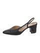 Chanel Interlocking CC Logo Leather Slingback Pumps