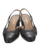 Chanel Interlocking CC Logo Leather Slingback Pumps