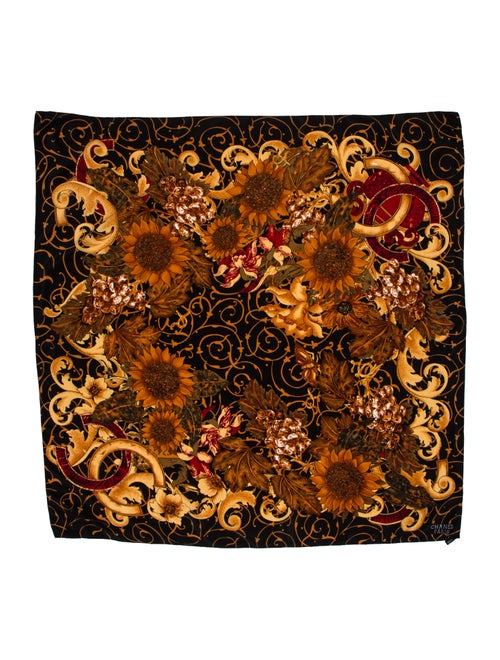 Chanel Sunflower Silk Scarf