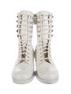 Chanel Interlocking CC Logo Leather Combat Boots