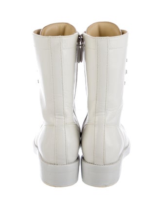 Chanel Interlocking CC Logo Leather Combat Boots