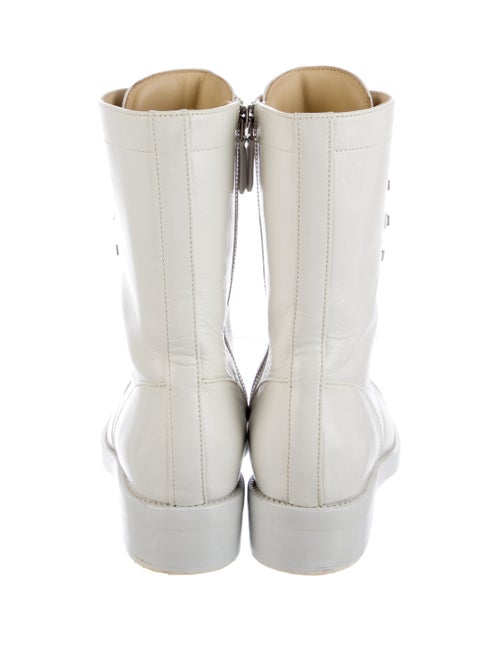 Chanel Interlocking CC Logo Leather Combat Boots