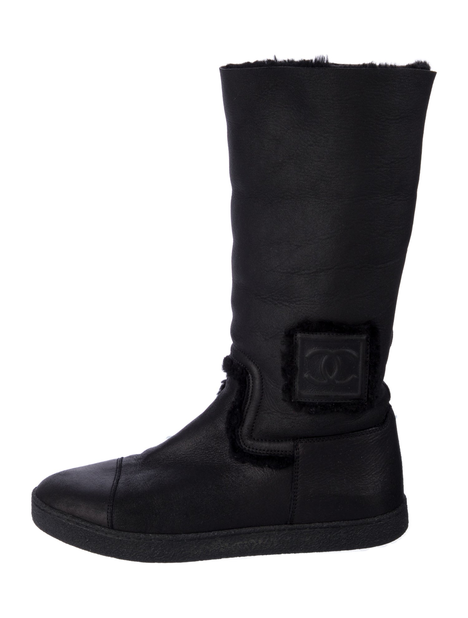 Chanel 2010 Interlocking CC Logo Boots