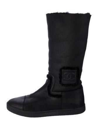 Chanel 2010 Interlocking CC Logo Boots