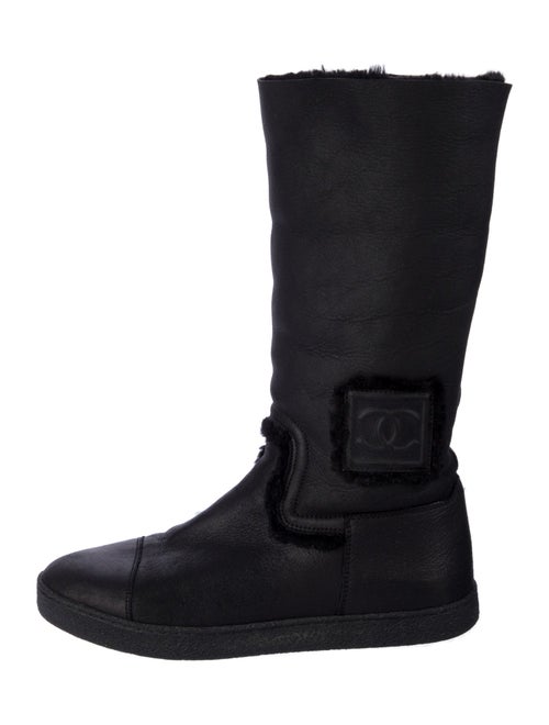 Chanel 2010 Interlocking CC Logo Boots