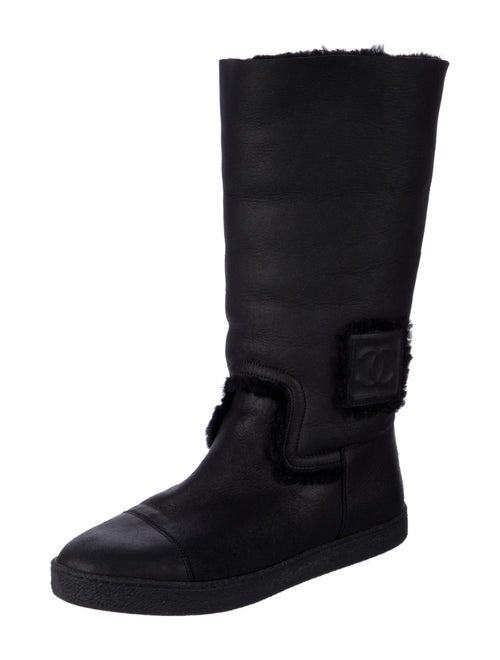 Chanel 2010 Interlocking CC Logo Boots