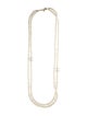 Chanel Faux Pearl CC Double Strand Necklace