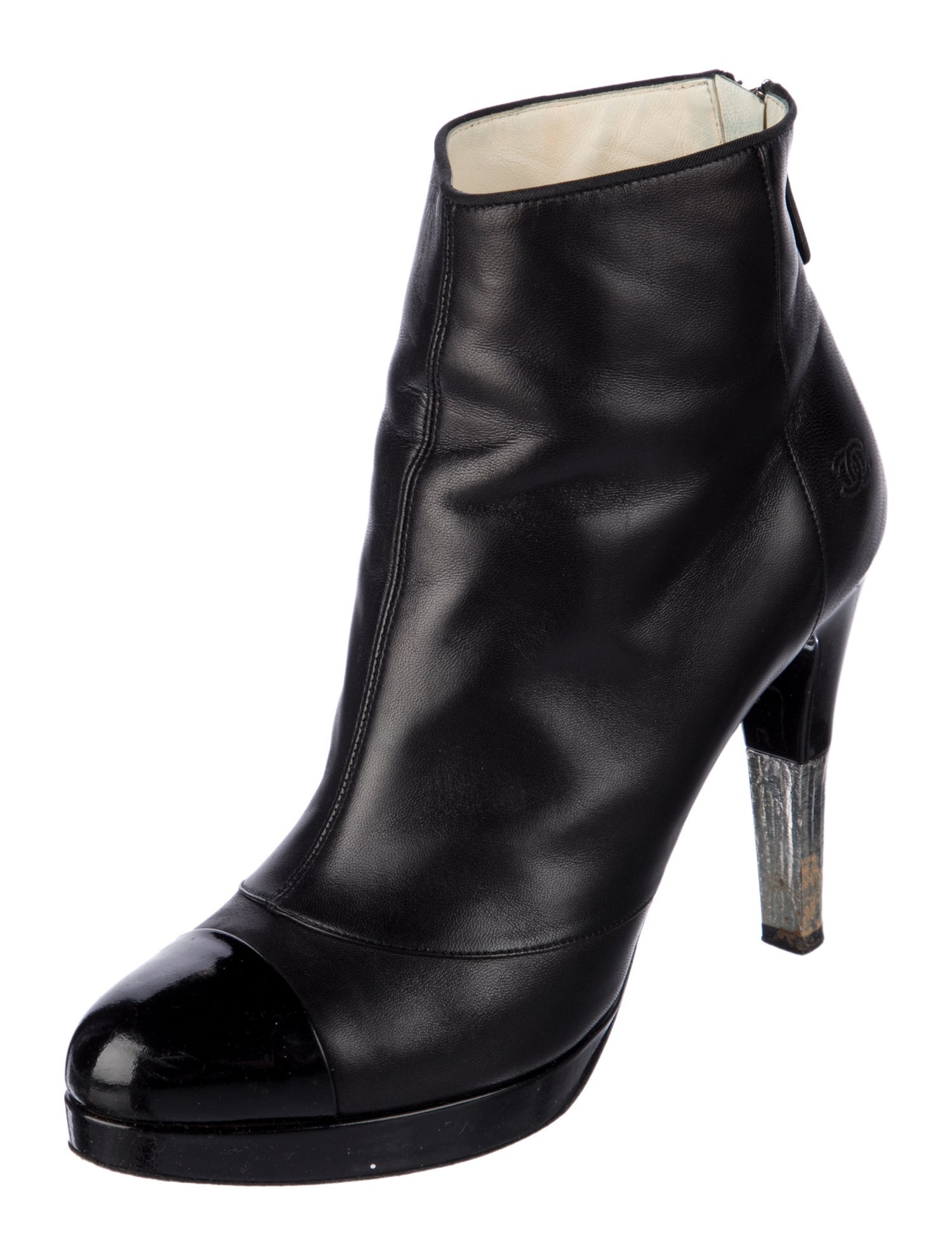 Chanel Vintage Interlocking CC Logo Boots