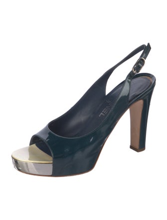 Chanel 2011 Interlocking CC Logo Slingback Pumps