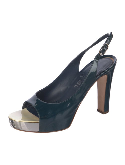 Chanel 2011 Interlocking CC Logo Slingback Pumps