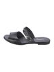 Chanel Interlocking CC Logo Leather Slides