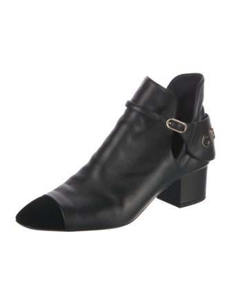 Chanel Interlocking CC Logo Leather Boots