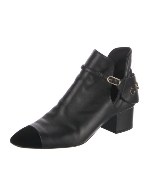 Chanel Interlocking CC Logo Leather Boots