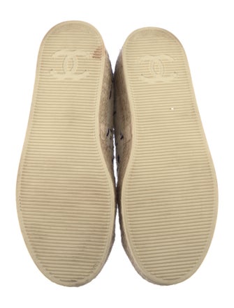Chanel Interlocking CC Logo Tweed Espadrille Sneakers
