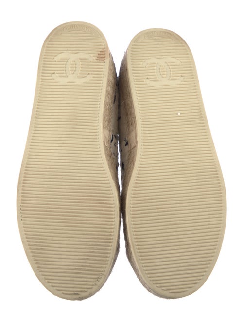 Chanel Interlocking CC Logo Tweed Espadrille Sneakers