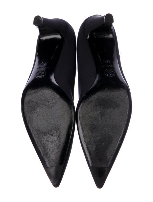 Chanel Interlocking CC Logo Satin Pumps
