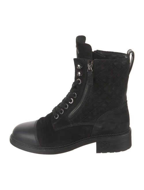 Chanel 2018 Interlocking CC Logo Combat Boots