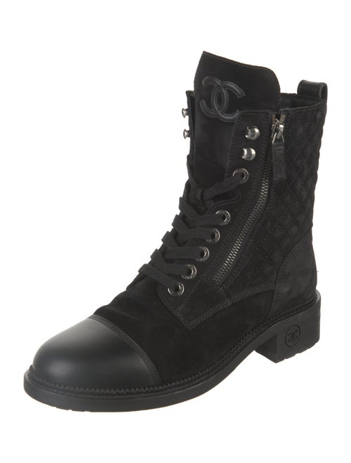 Chanel 2018 Interlocking CC Logo Combat Boots