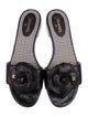 Chanel Interlocking CC Logo Leather Slides
