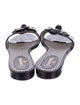 Chanel Interlocking CC Logo Leather Slides