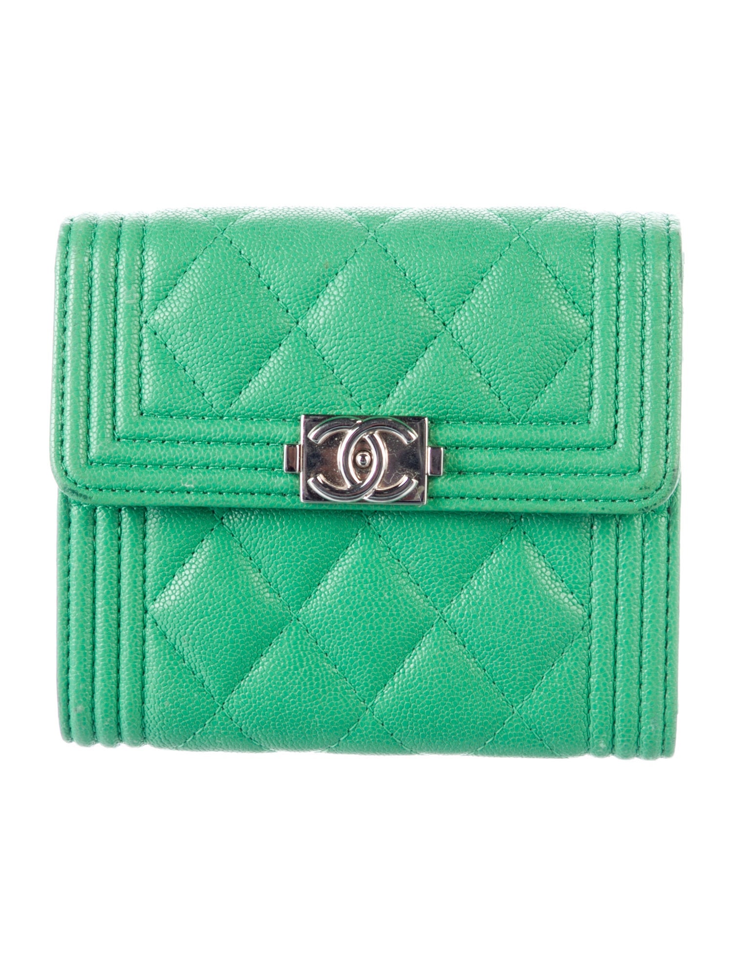 Chanel 2019 Interlocking CC Logo Compact Wallet