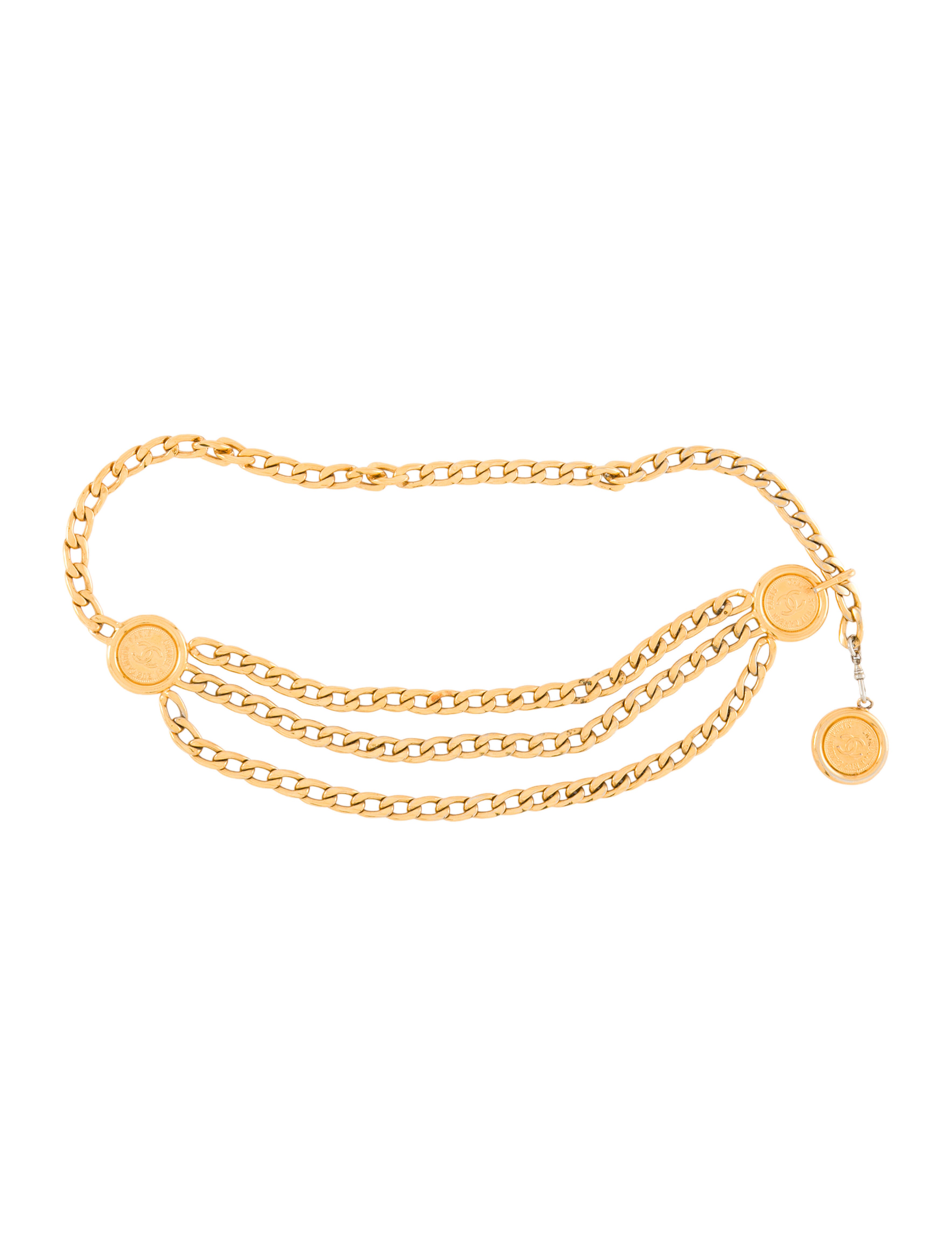 Chanel Vintage Medallion Chain-Link Belt
