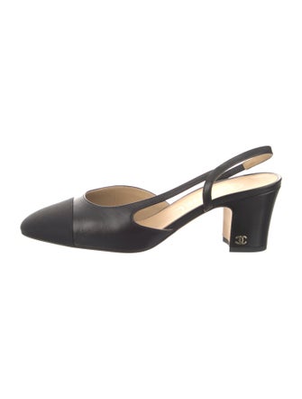 Chanel 2024 Interlocking CC Logo Slingback Pumps