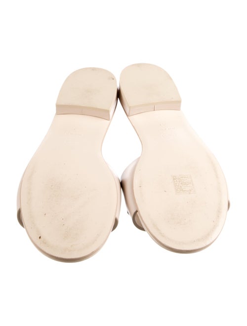 Chanel Interlocking CC Logo Leather Slides