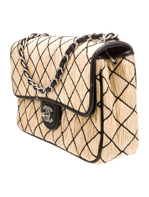 Chanel Classic Medium Raffia Single Flap Bag
