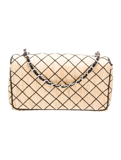 Chanel Classic Medium Raffia Single Flap Bag