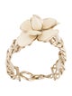 Chanel Enamel Camellia Chain Link Bracelet