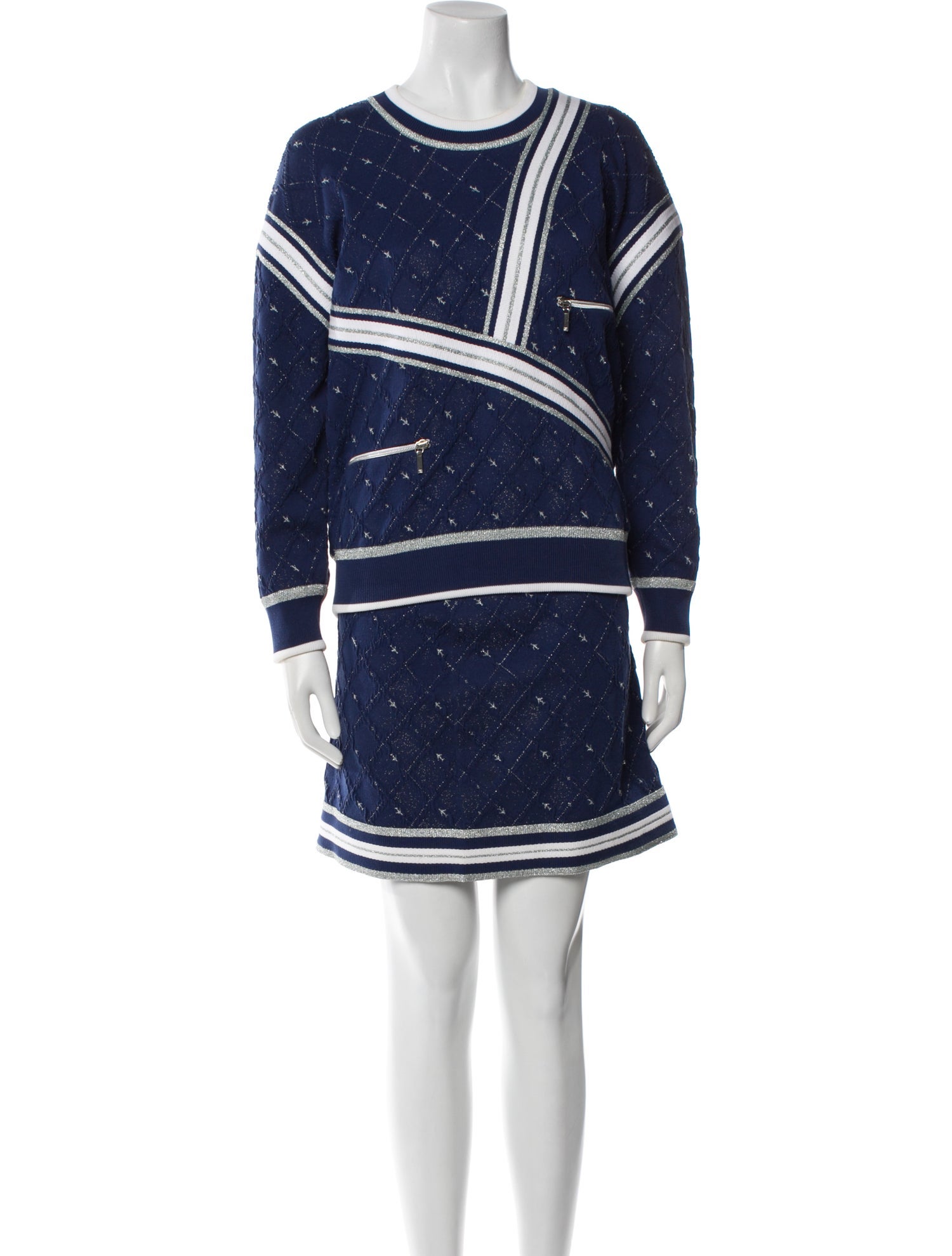 Chanel Striped Skirt Set